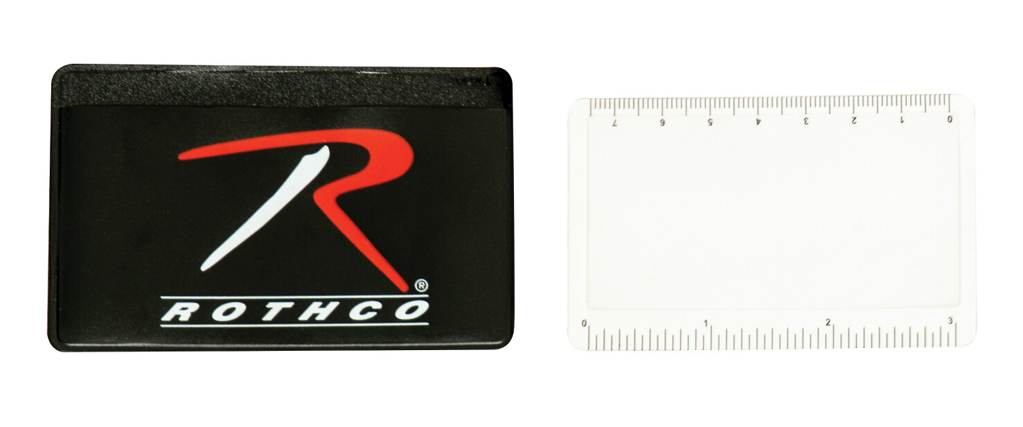 Rothco Survival Magnifying Card And Ruler Lightweight & Flexible 3 1/4″ x 2 1/8″