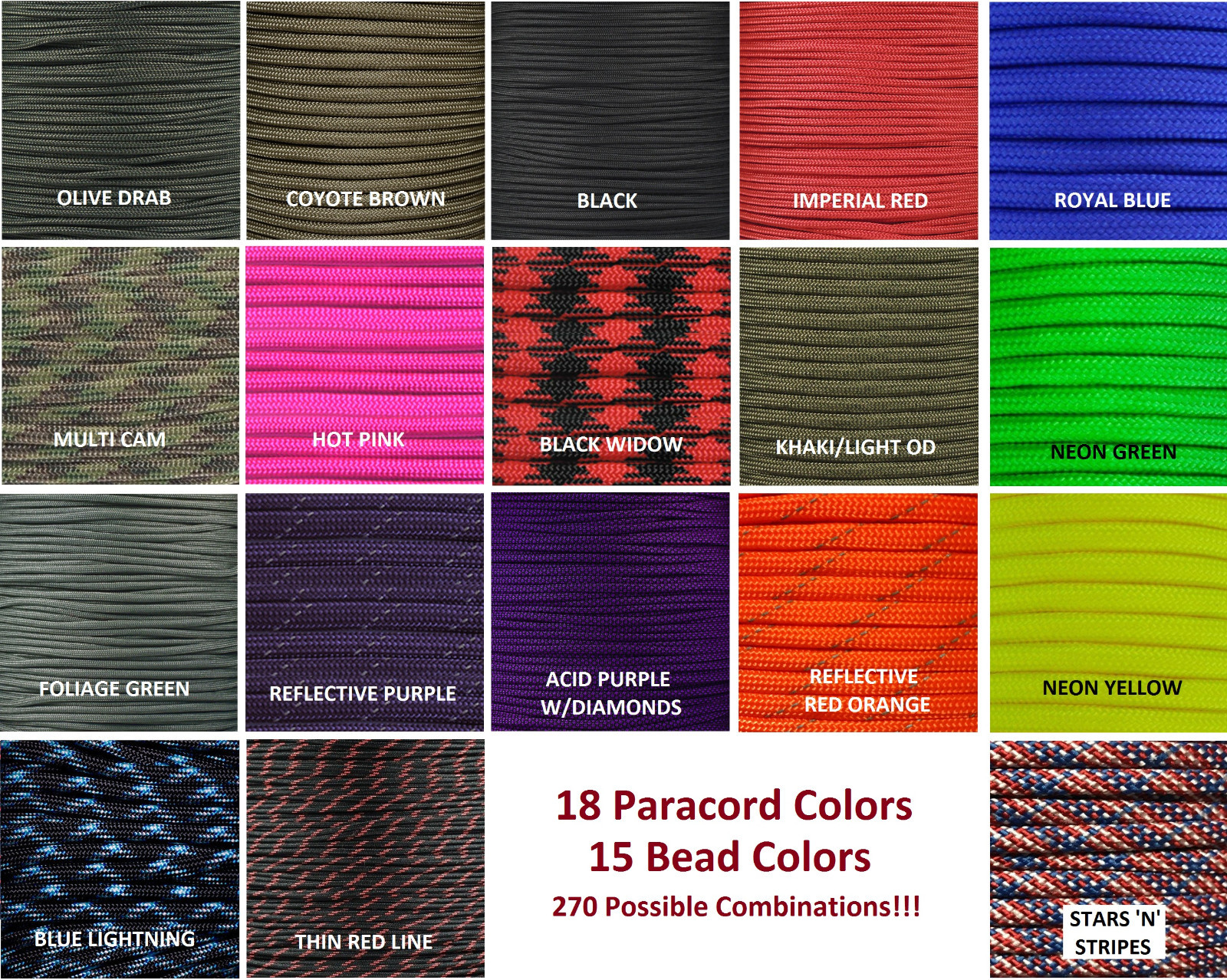 Pace Counter Beads – 270 Custom Color Combos US Veteran Made in USA