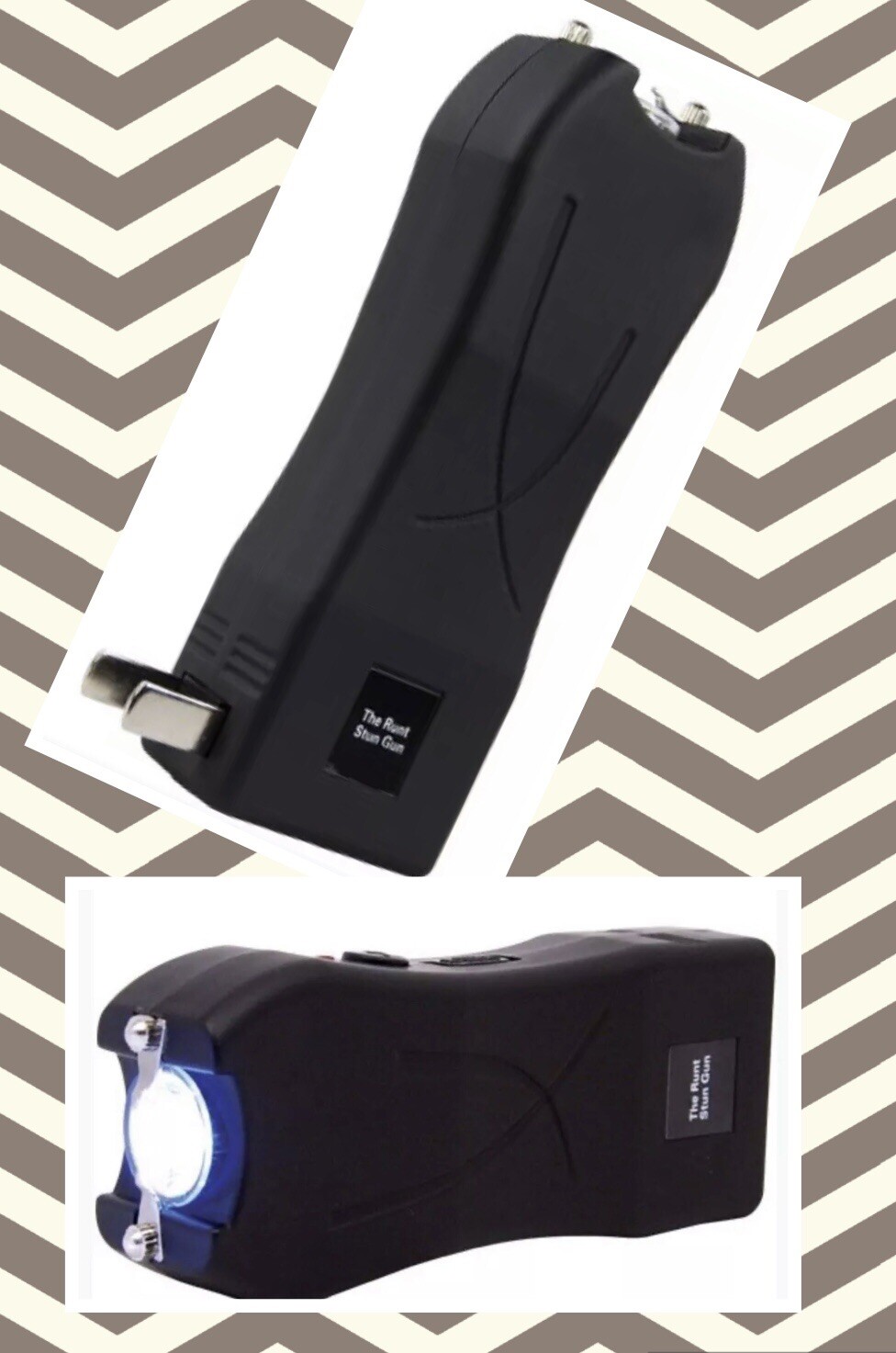RUNT 80 Million Volt RECHARGEABLE FLASHLIGH Stun Gun Police Women Self Defense