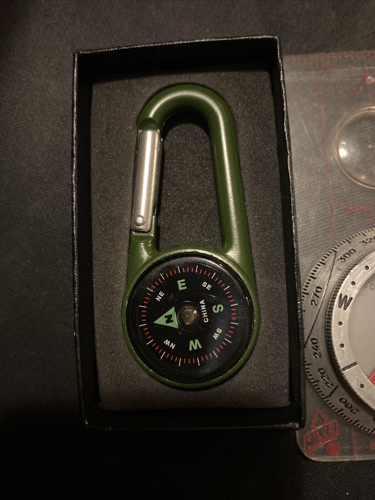 Carabiner Compass, Small Pocket-Sized Waterproof Gear, JEEP, 2 Compasses