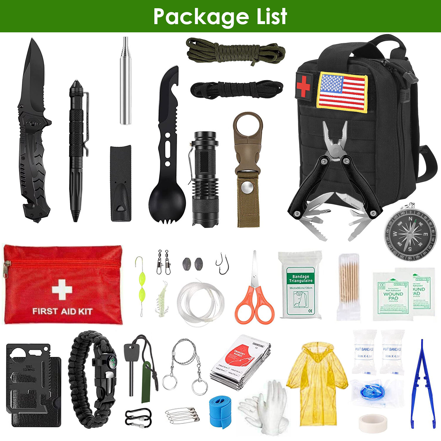 Gifts for Men Dad, Emergency Survival Gear & Equipment, Gadgets for Men Camping