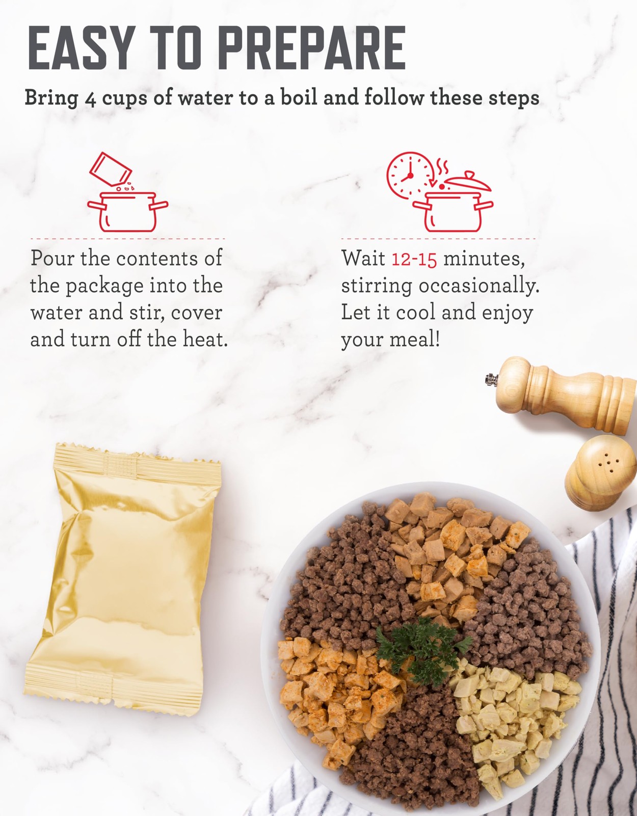 ReadyWise Emergency Food Supply – 88 Servings Meat & Rice Bucket, 10 lb