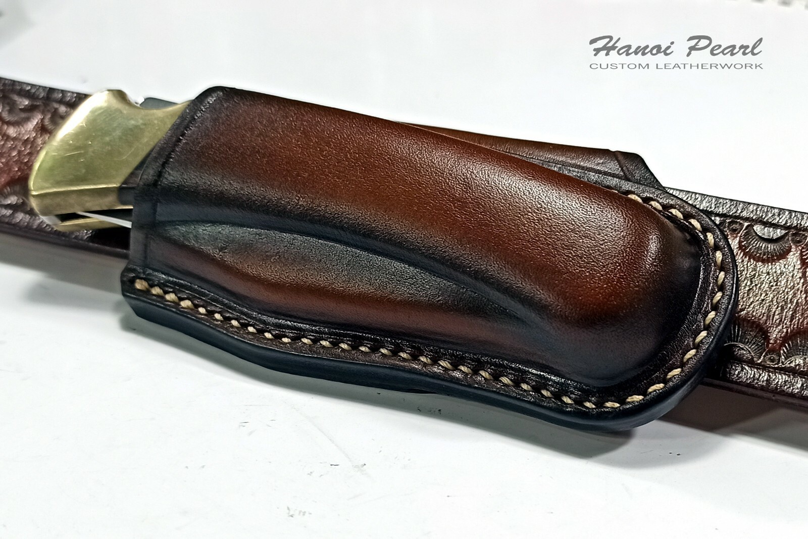Buck 110 Hunter Sheath | Custom Cross Draw Scout Carry Leather Sheath