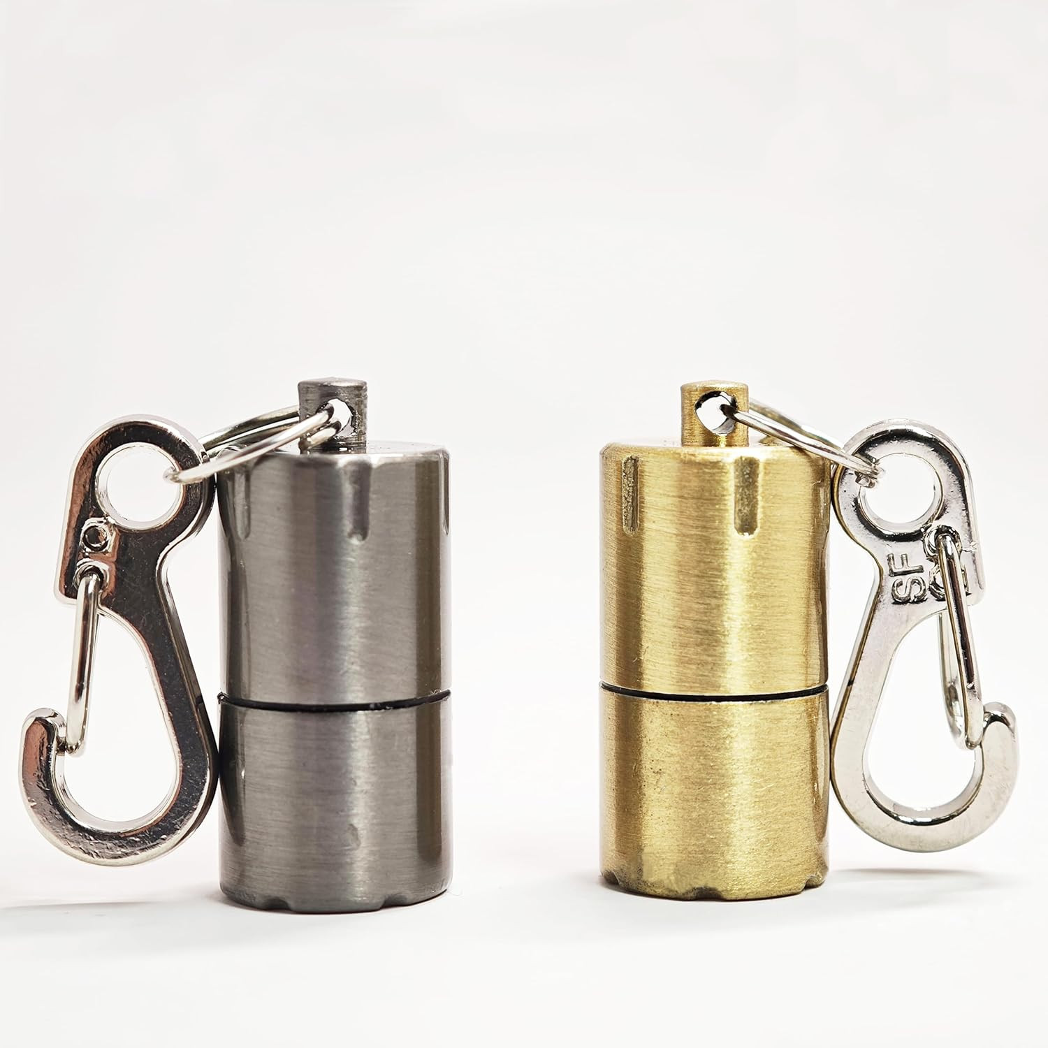 2 Pack Black Gold Keychain Peanut Lighter EDC Mini Waterproof Lighter For