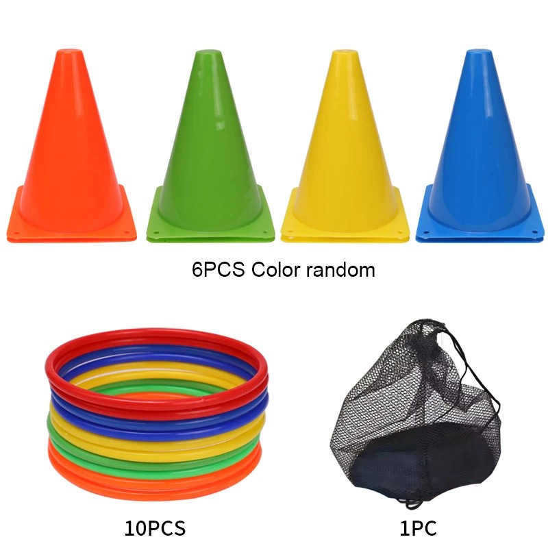 Party Games Ring Toss Game Carnival Combo Set Soft Plastic Cones Ring Toss Games