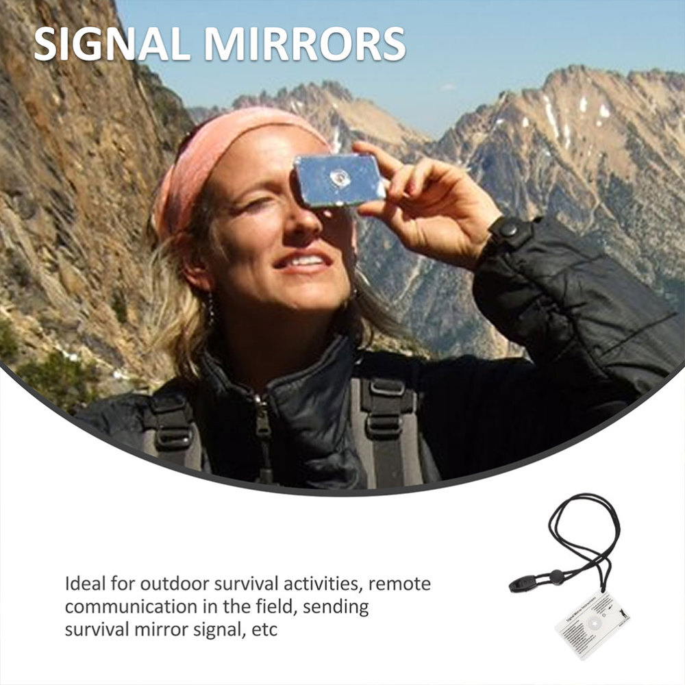 2Pcs Outdoor Hiking Mirror Camping Tool Camping Mirror Camping Backpacking