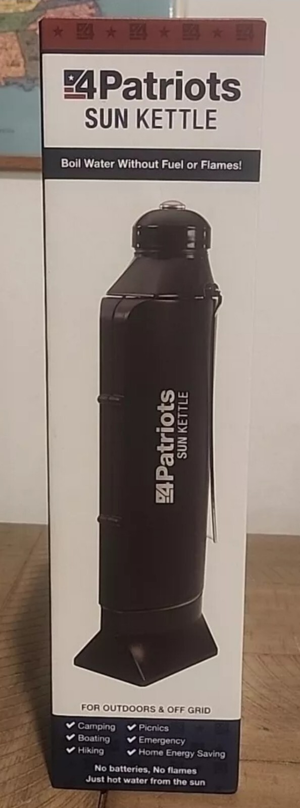 4Patriots Sun Kettle Rocket Solar Thermos Cooker Boil Water Heater 4 Survival