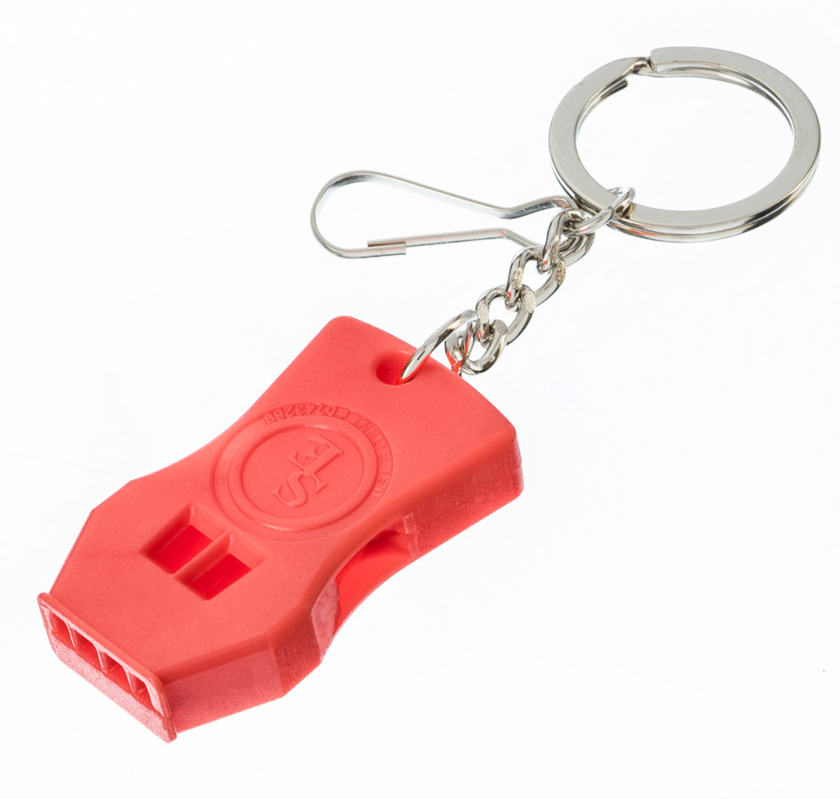 2 Pack 115db Plastic Raptor Whistle Key Chain Zipper Emergency Survival Whistle