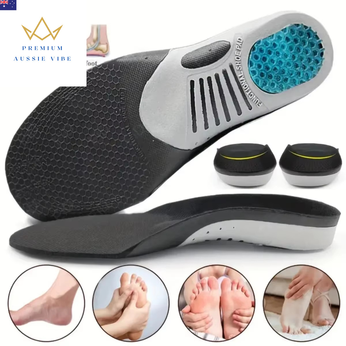 1Pair Orthopedic Insoles Orthotics Flat Foot Health Sole Pad for Shoes Insert Ar