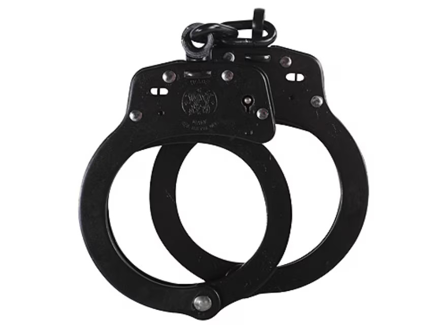 Smith & Wesson Model 100 M&P Lever Lock Standard Chain Handcuffs Steel Melonite