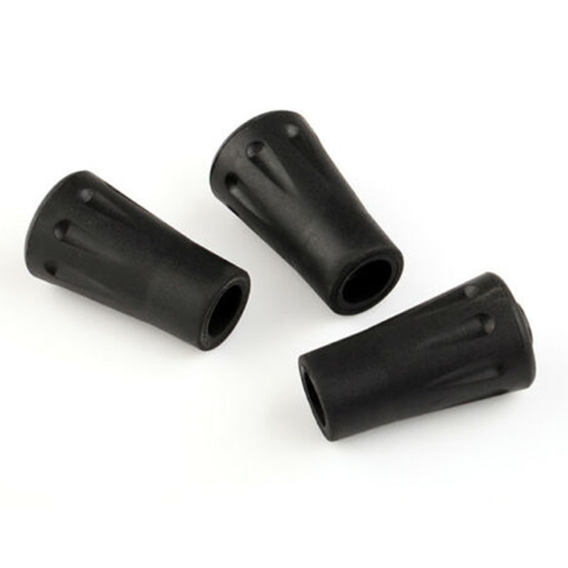 Trekking Pole Tip Covers Rubber Tip End Cap Trekking 12PCS Hiking Black
