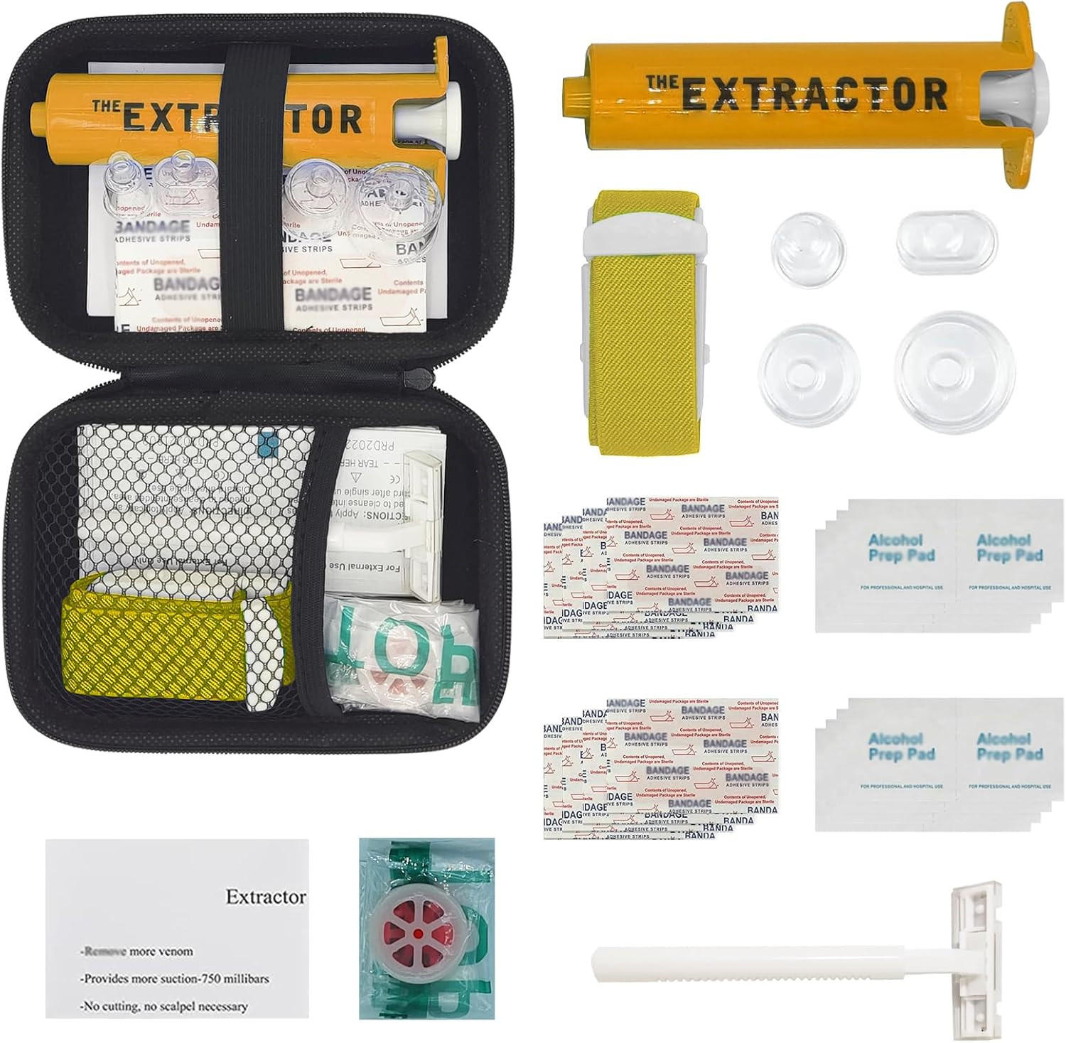 Snake Bite Kit for Humans,Rattlesnake Bite Kit,Bee Sting Kit, Venom Snake Bite K