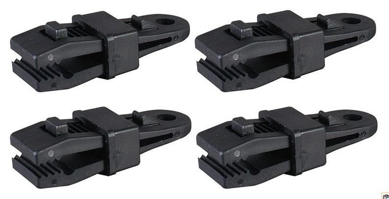 4 Piece Tarp Awning Clamp Set – Tarp / Tent Clips, STRONG and HEAVY DUTY