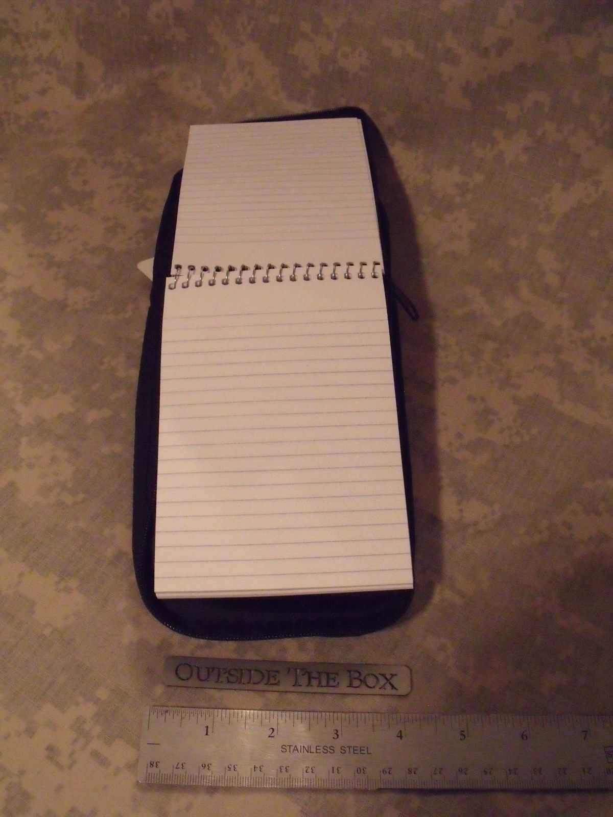 US Military “Walking Wallet” 4″x6″ Notebook, BLACK nylon, Pen/Storage Pocket