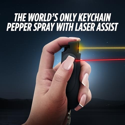 AccuFire 2 – Laser Sight Pepper Spray Self Defense – 20% Smaller Black 2 Pack