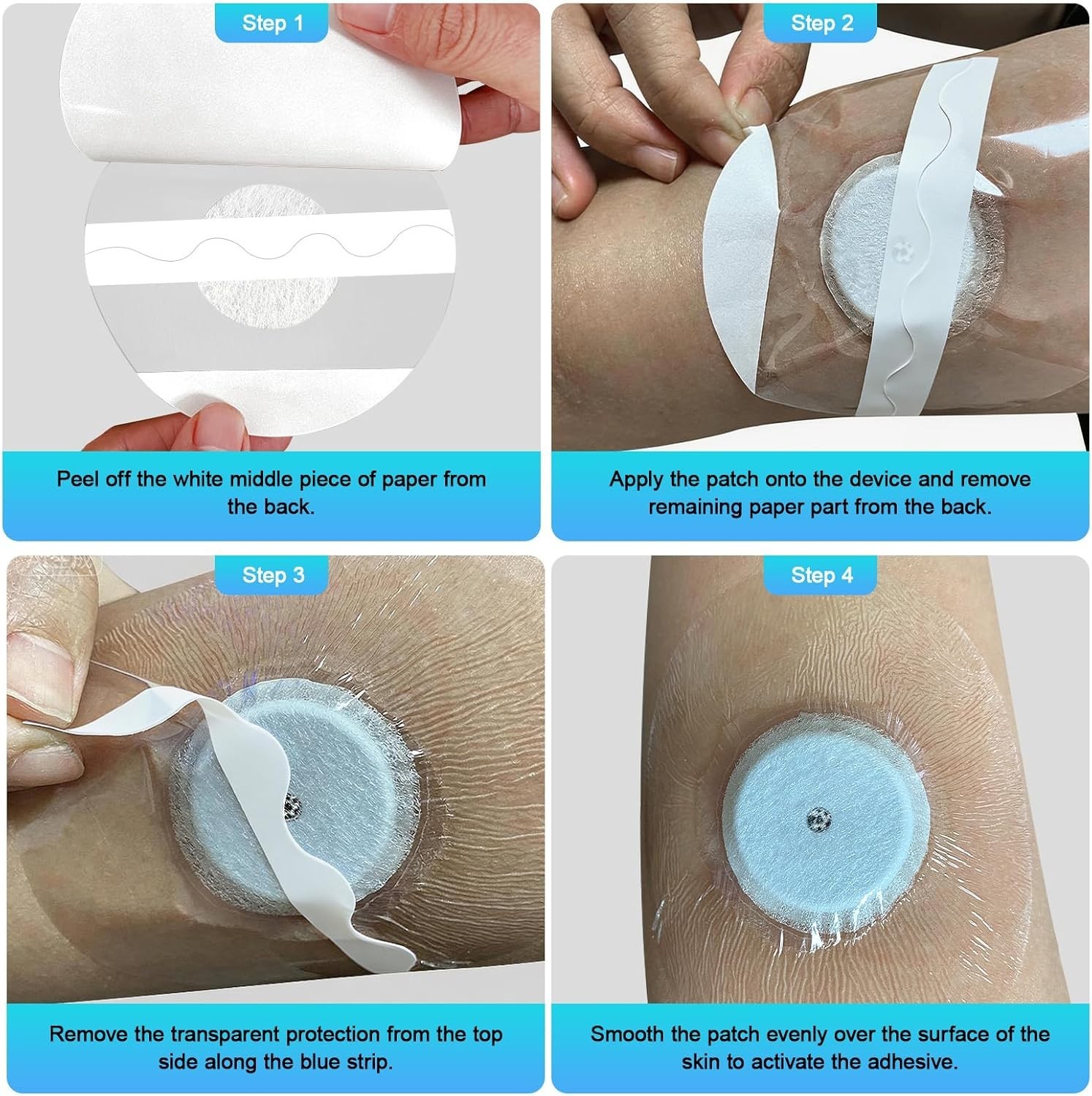 20 Pack Freestyle Covers Waterproof, Adhesive Patches for Freestyle Sensor Co…