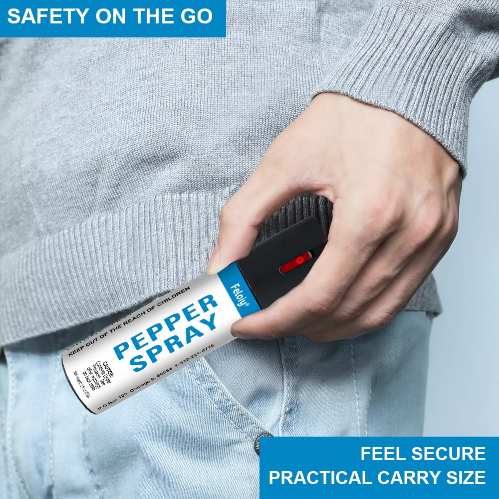 3 Pack Pepper Spray Keychain – Maximum Strength OC Spray Self Defense