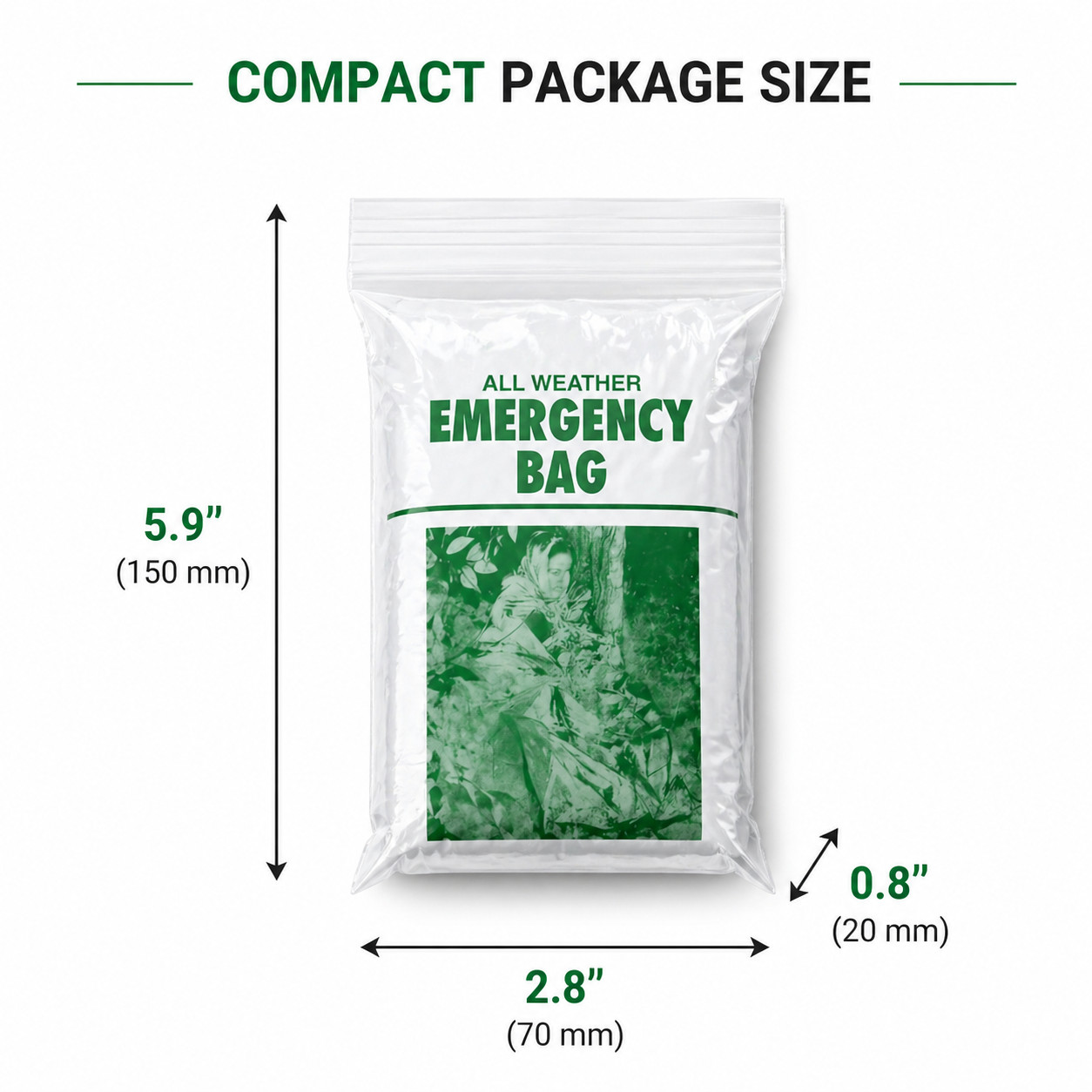 Mylar Emergency Sleeping Bag Thermal Bivy Survival Blanket Bug Out Bag Camping