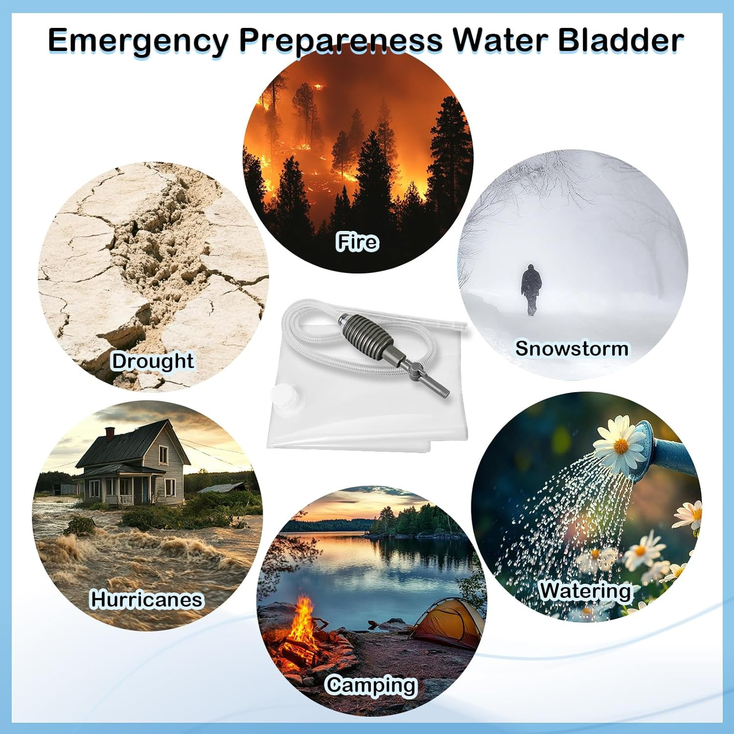 100Gallon Bathtub Bladder Emergency Water Storage Bpa-Free Water Container Grade