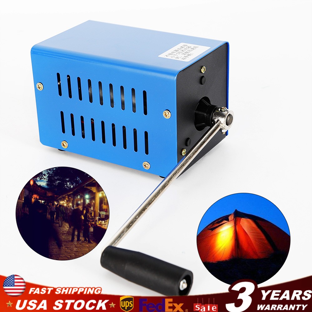 Hand Crank Generator Dynamo Emergency Generator 12/15V USB Charging Portable