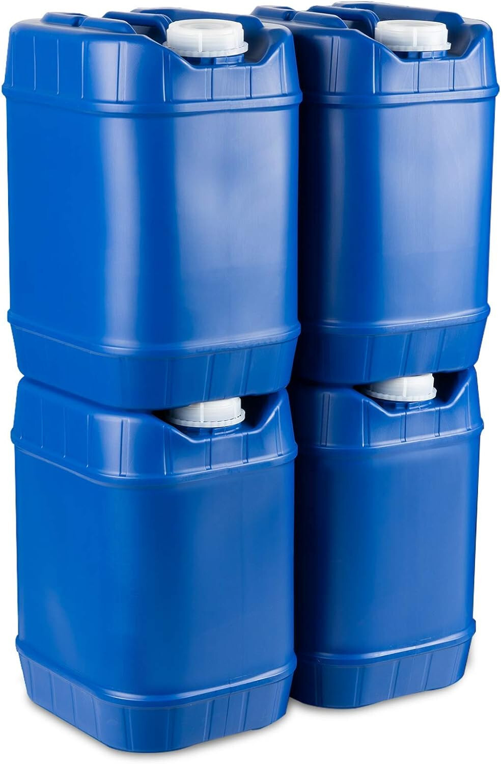 Blue Water Storage 5 Gallon Stackable Containers with Lids Emergency Survival