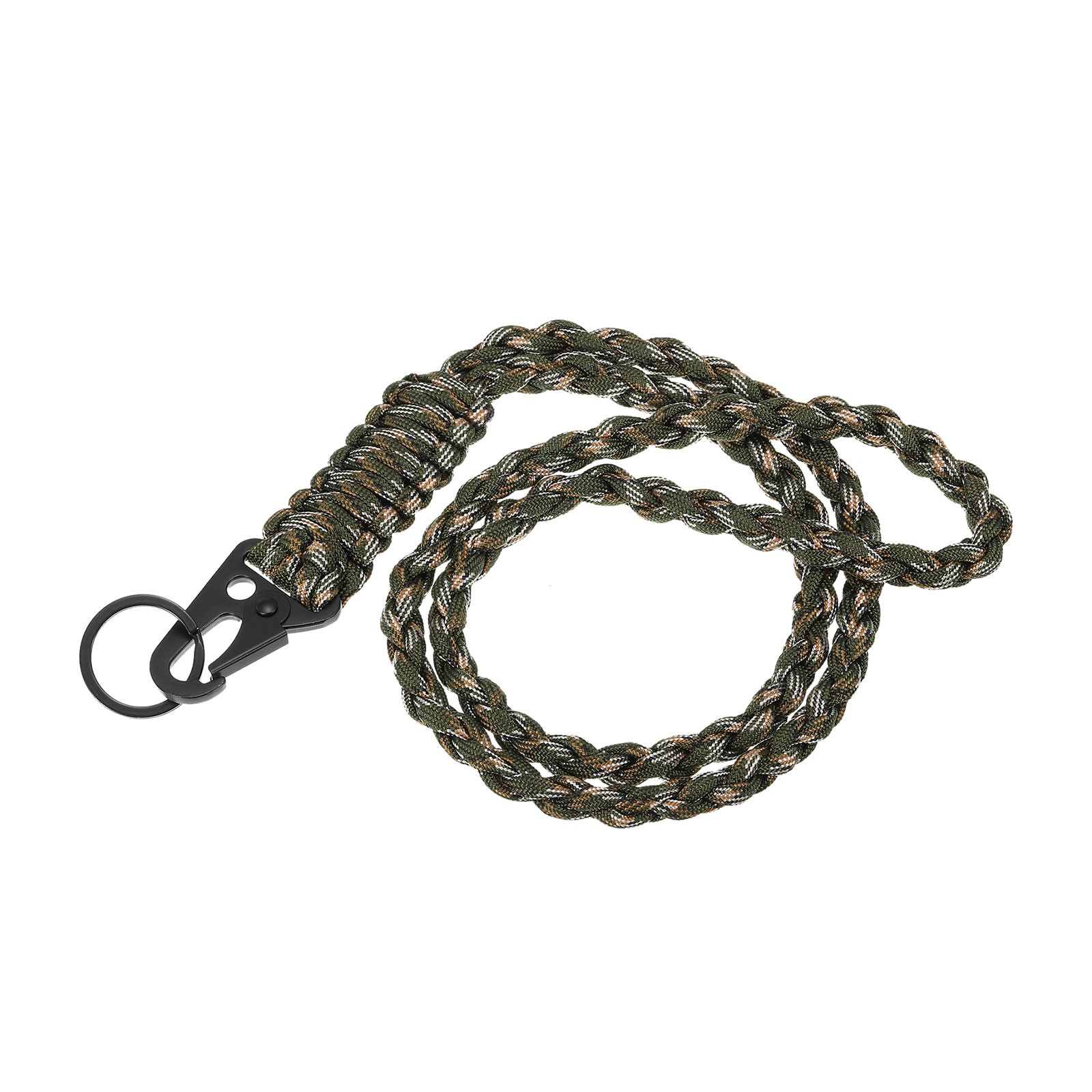 22″ Paracord Neck Lanyard Keychain Braided Strong Lanyard with Camo