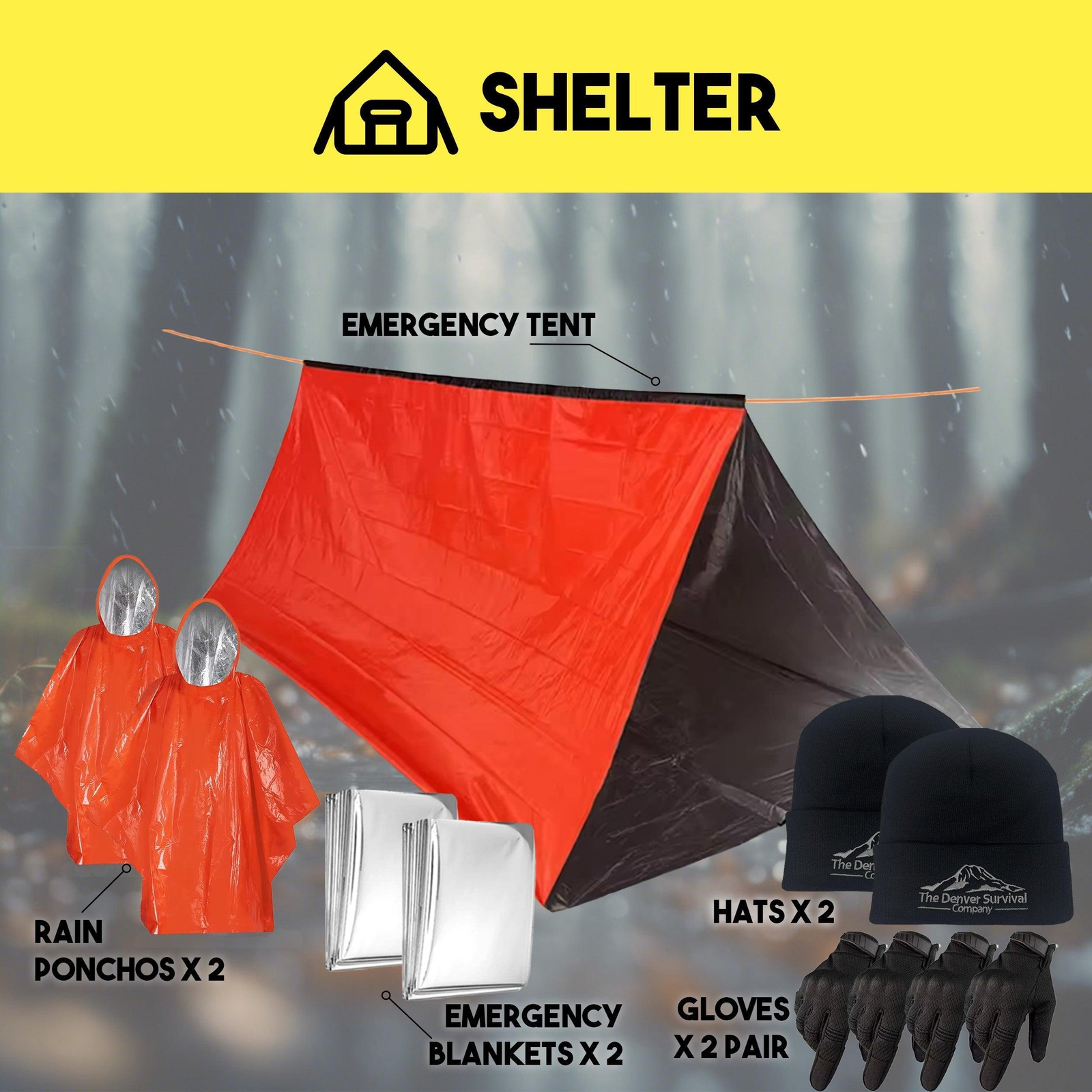 Premium 2 Person 5 Day Solar Bug Out Bag