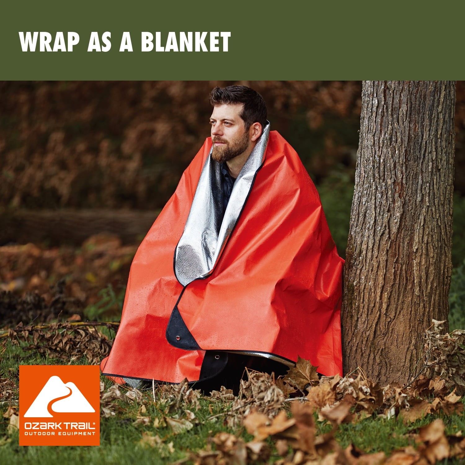 Emergency Survival Camping Blanket Orange Reflective Thermal Insulated All