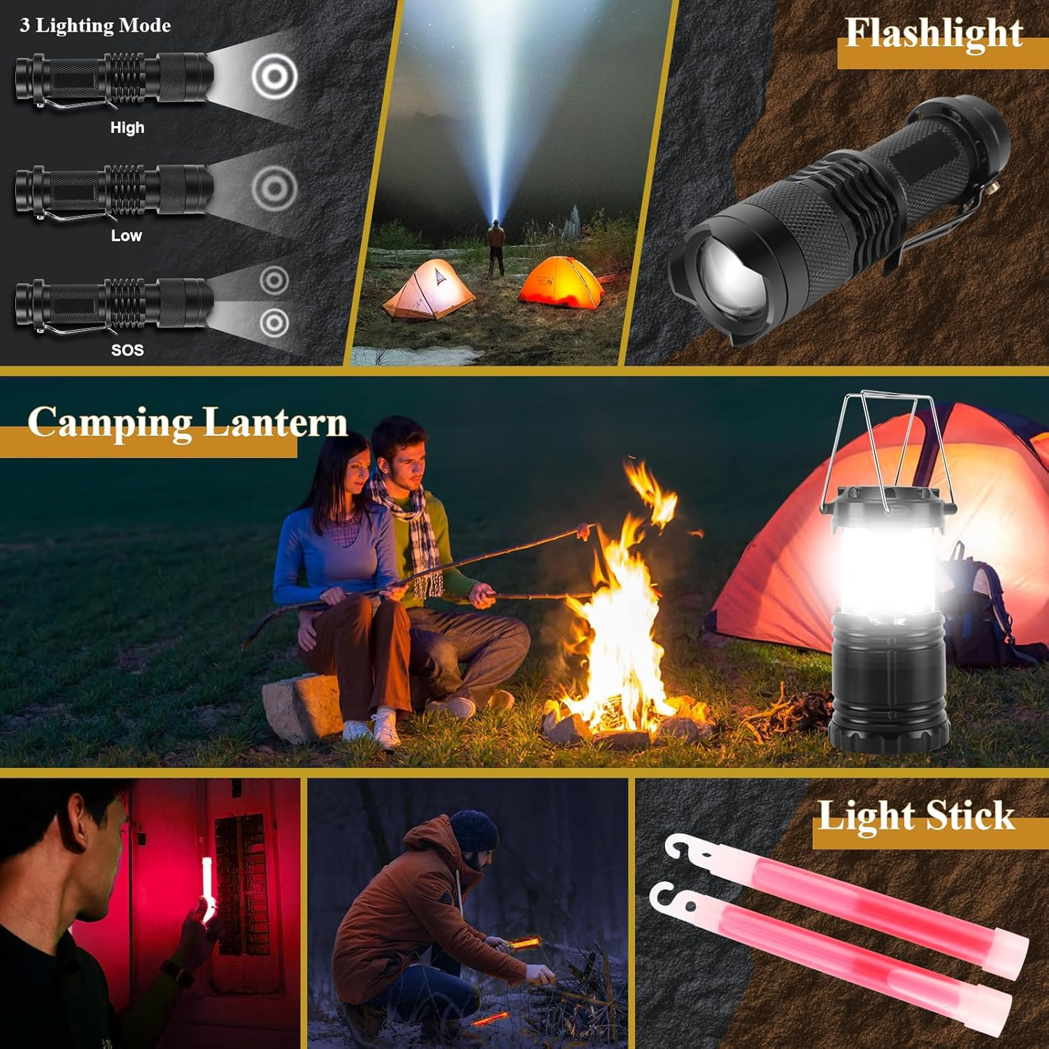 318-Piece Emergency Survival Kit for Travel, Camping, and Disaster Preparedness
