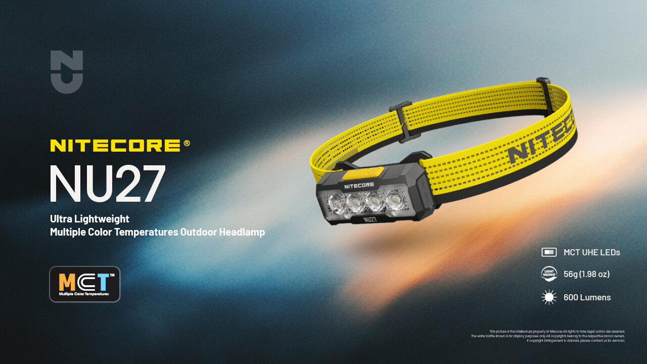 Nitecore NU27 600 Lumen USB-C Rechargeable Multi-Temperature Headlamp – White