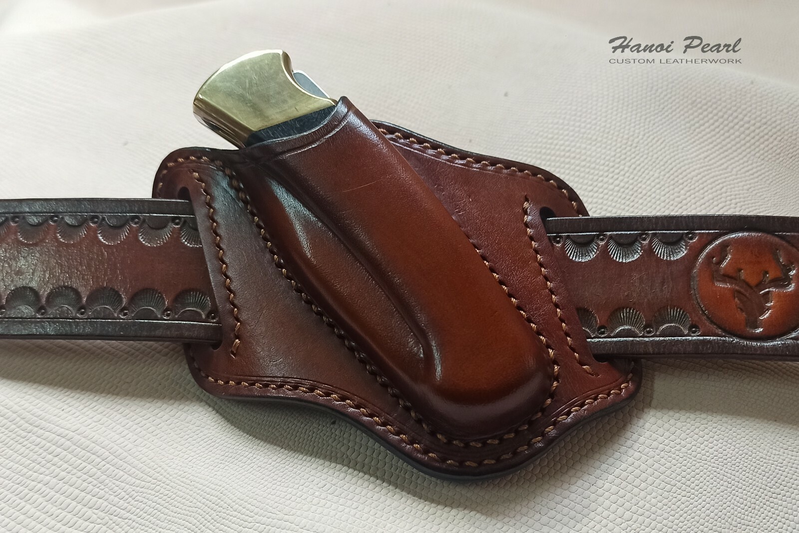 Custom Canted Cross Draw Leather Sheath for Buck 112 Ranger [Sheath Only]