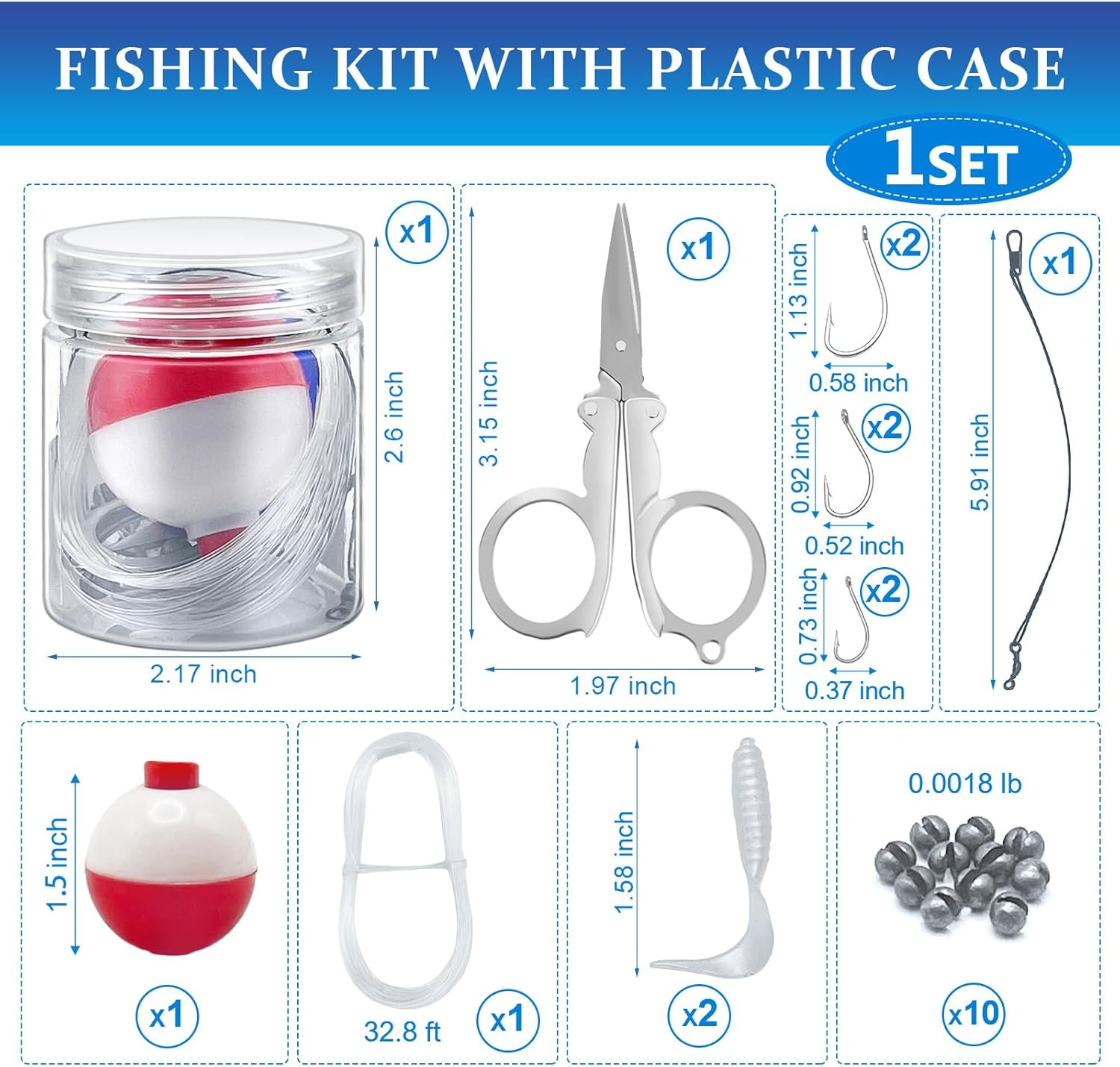 Mini Fishing Kits Bulk for Age 9-14 Christmas Shoebox Fillers Emergency Fishing