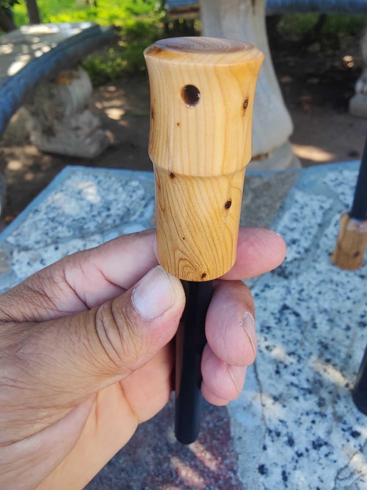 bushcraft 5″ x 1/2 ” ferrocerium rod yew wood handle | Ferro rod | mischmetal
