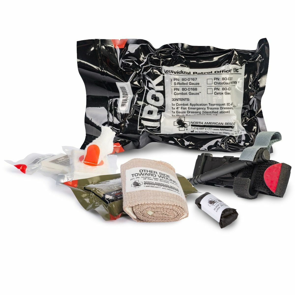 IPOK “Individual Patrol Officer Kit” w/ CAT Tourniquet and Rolled Gauze