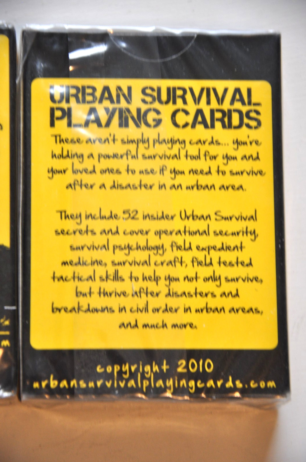 TWO New Sealed Decks Urban Survival Playing Cards Tips Secrets READ Description