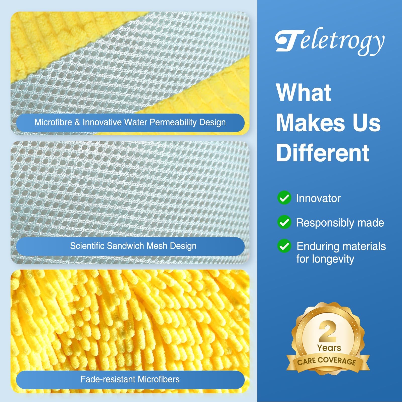 Teletrogy Shoe Washing Machine Bag 2PCS, Reusable Durable Bags, Yellow