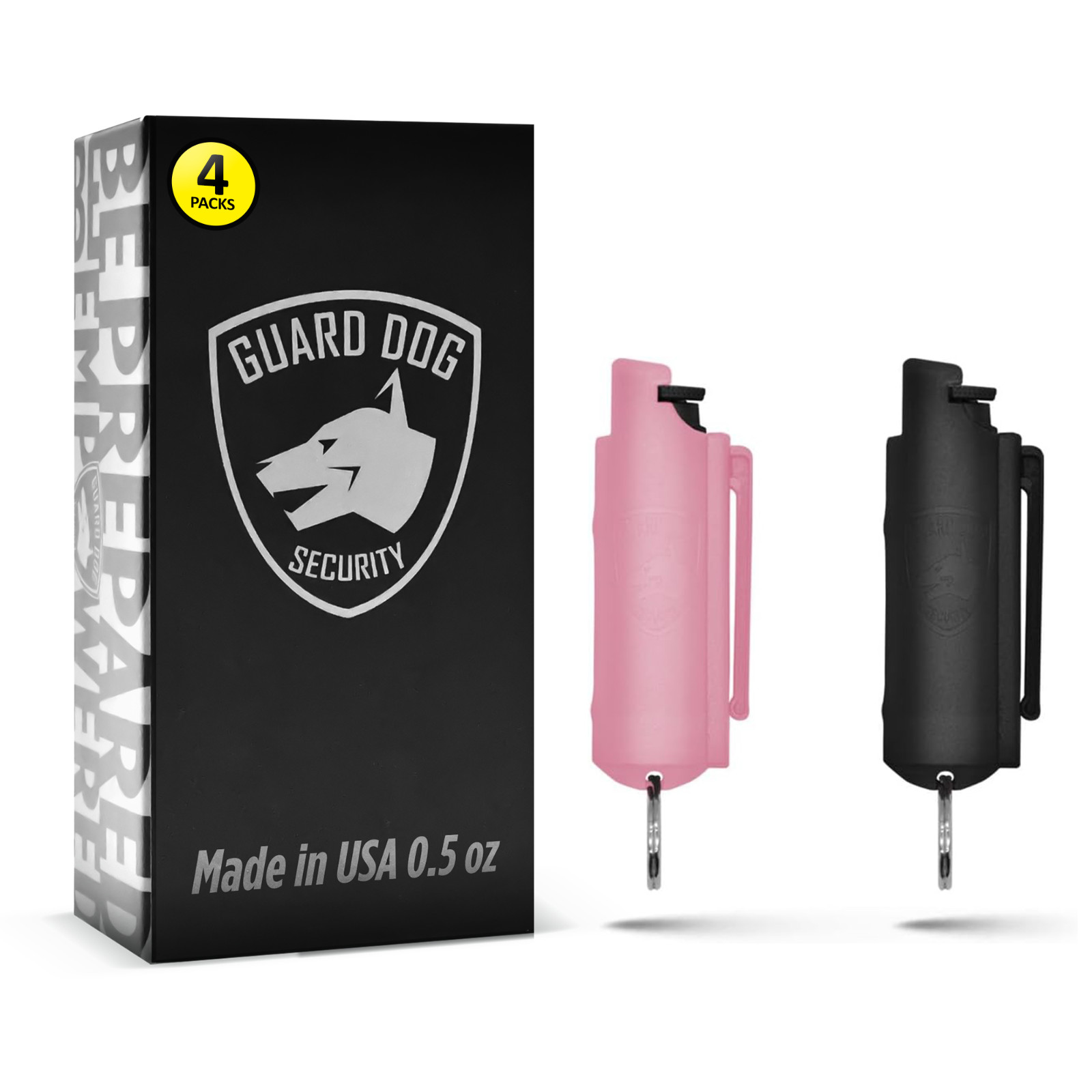 Quick Action Pepper Spray Hard Case with belt clip | 8 Pack