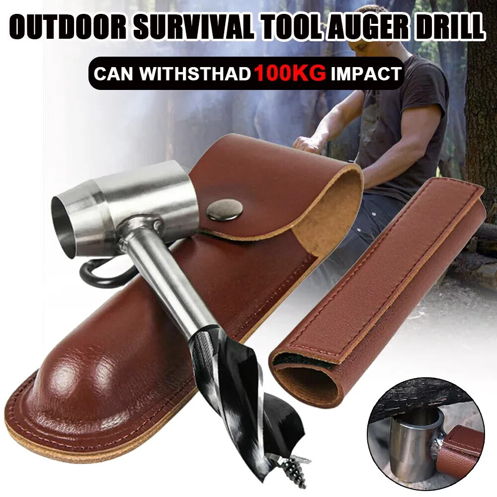 Auger Wrench Outdoor Hand Drill Essential Survival Tool For Jungle Camping