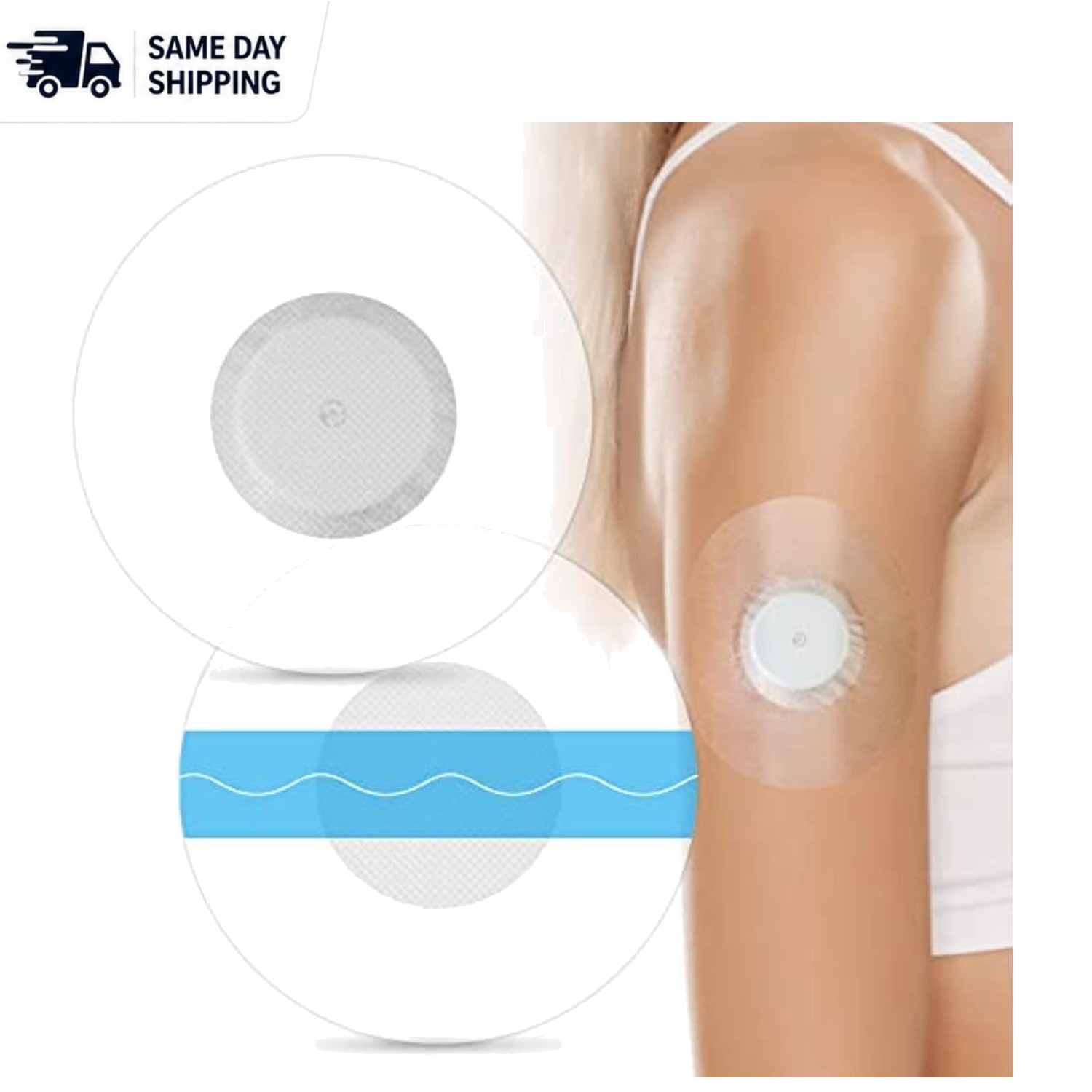 Easy-to-Use 60 Pack Waterproof Sensor Covers for CGM—Safe for Active Lifestyles