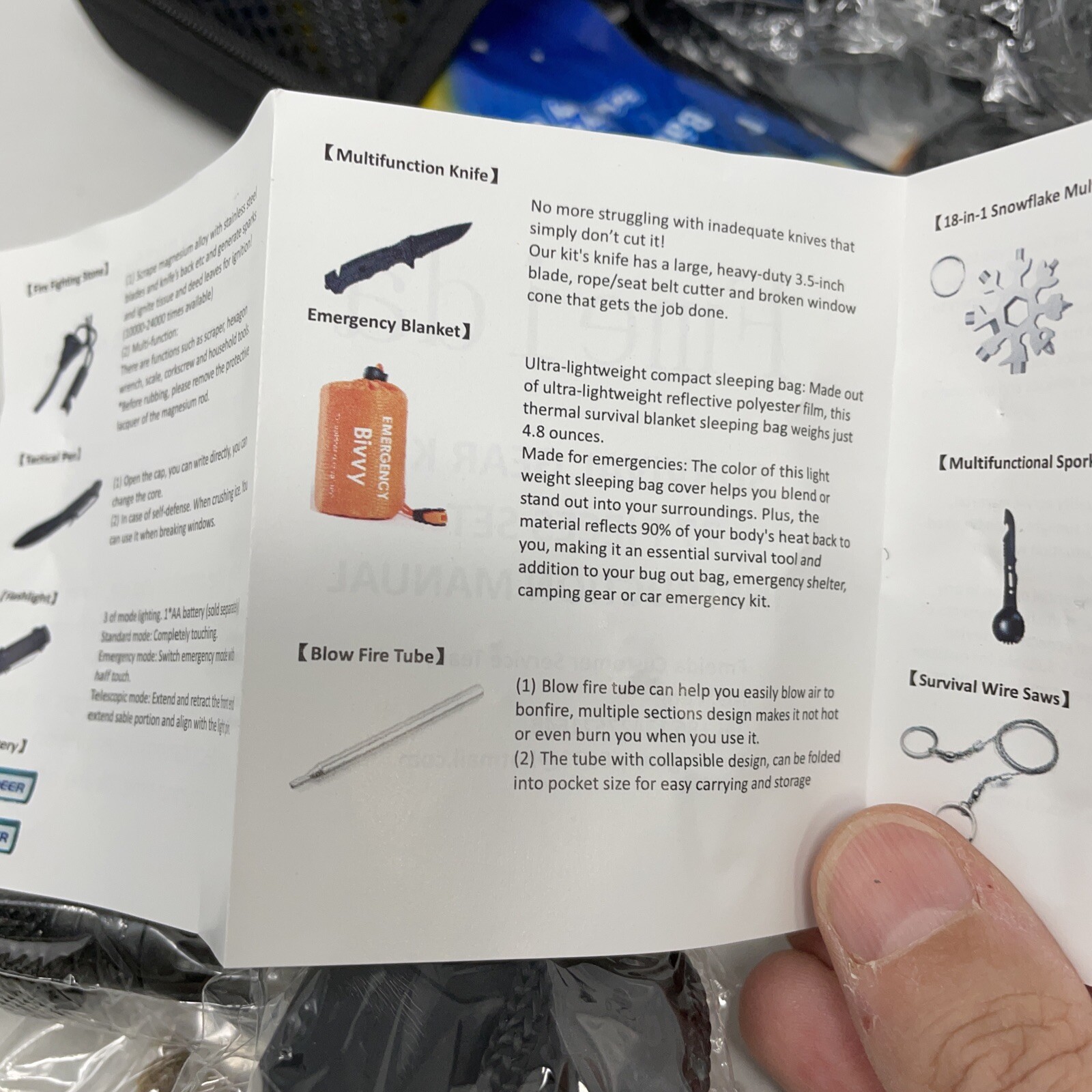 fmeida survival gear kits, 27 pieces set, perfect gift for men