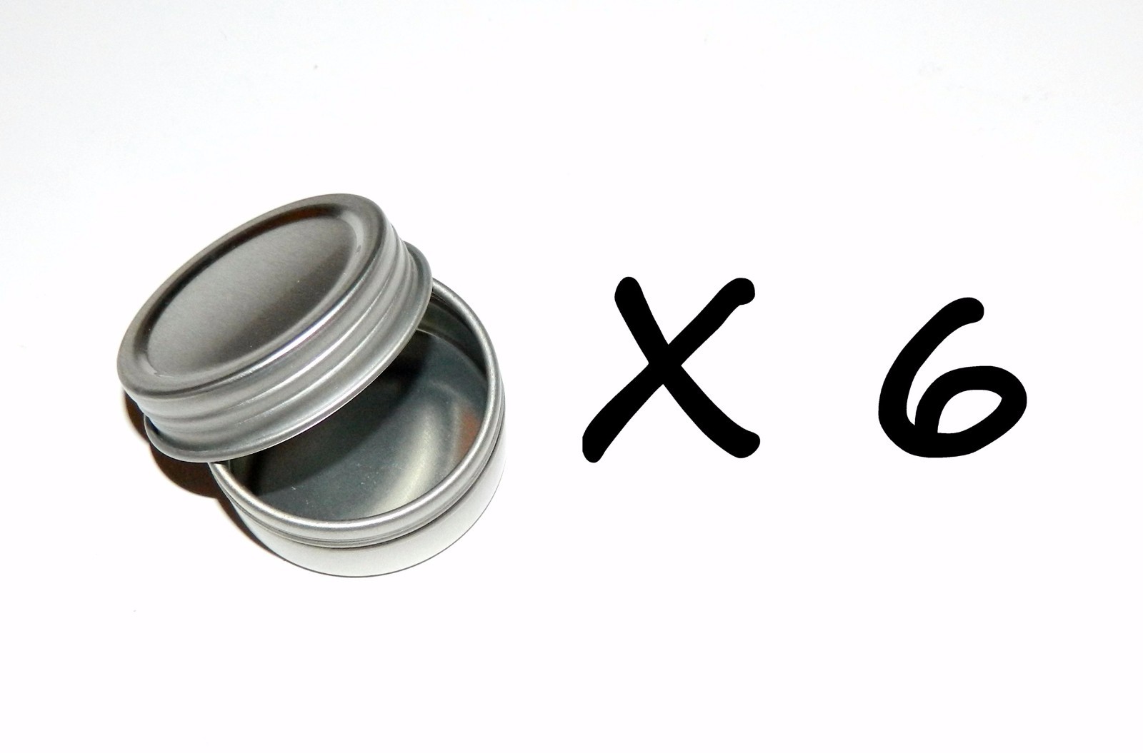 6 X 1/2 oz. Round Shallow Survival Tin Can With Screw Top Lid – Use With Crafts