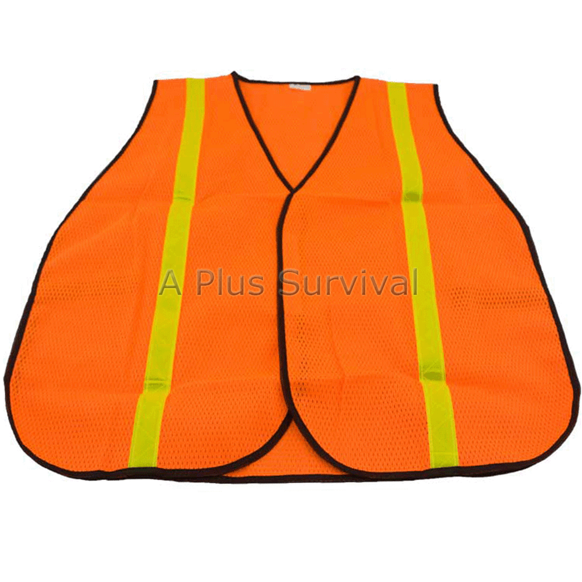 Orange Mesh Safety Vest with Reflective Strips
