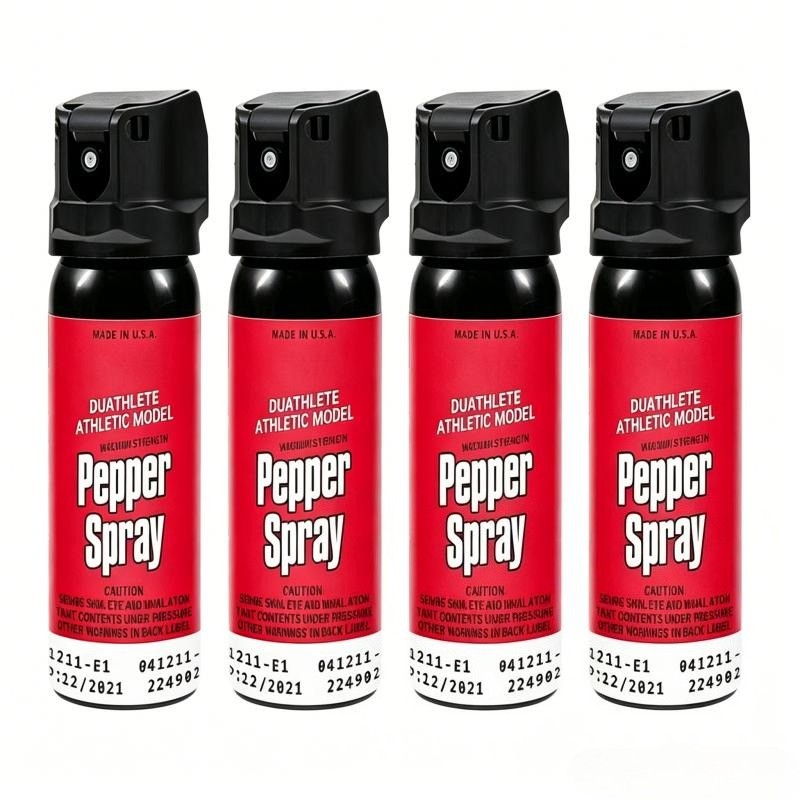 4 Packs Pepper Spray – Maximum Strength OC Spray, 12ft, 40 Bursts