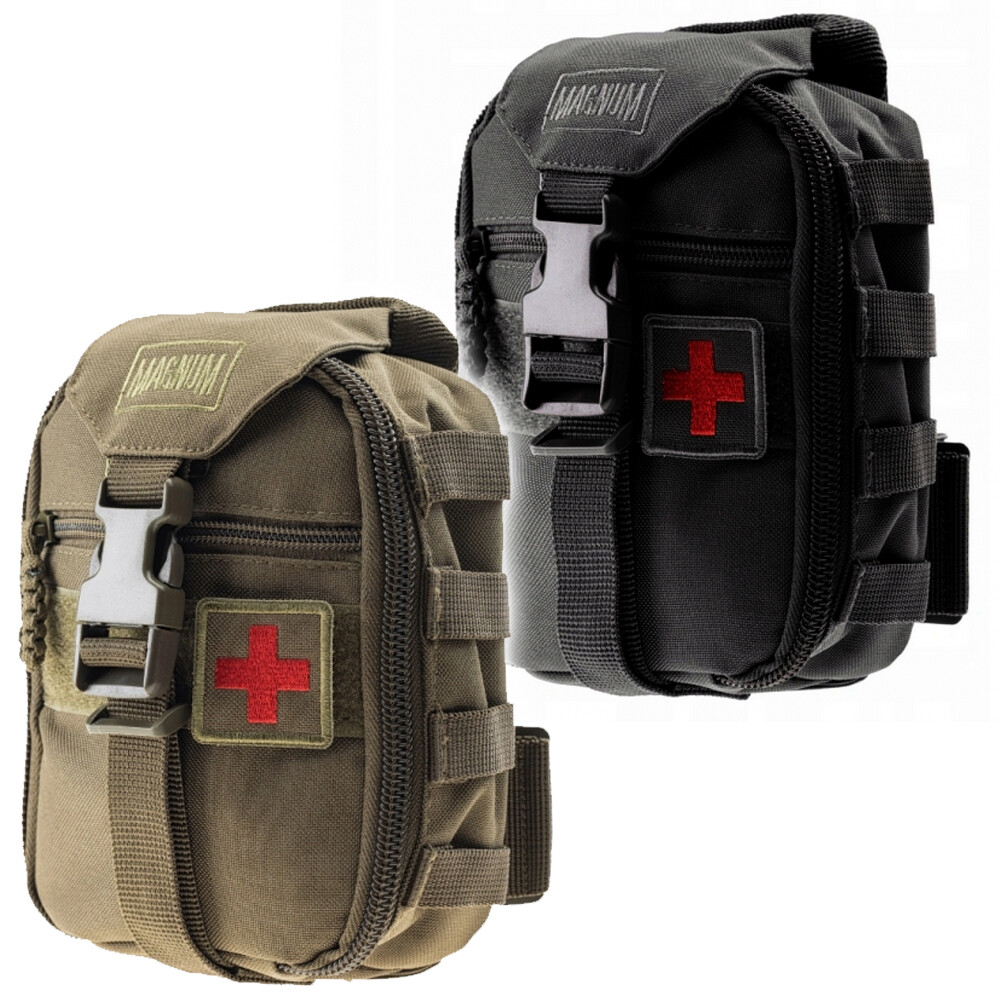 Magnum MED Tactical Molle Medical First Aid Pouch Rip-Away Emergency Black Olive