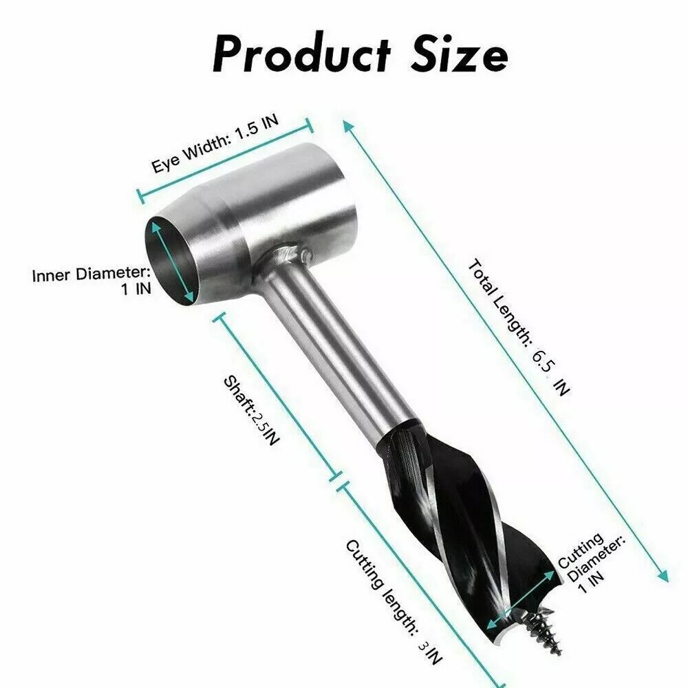 Bushcraft Tool for Survival Wood Settlers Wrench Manual Hand Auger Drill Bit 1pc