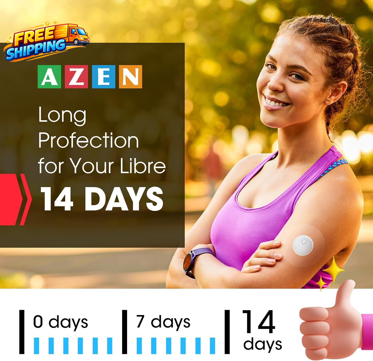 100 Pack Freestyle Sensor Covers for Libre 3 Waterproof Adhesive Patches