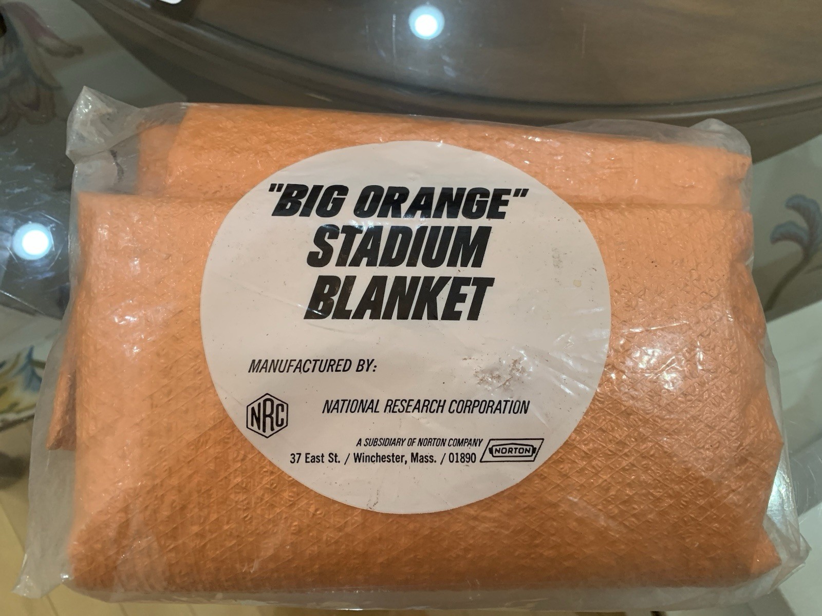Vintage National Research Corporation The BIG ORANGE Stadium Blanket All Season