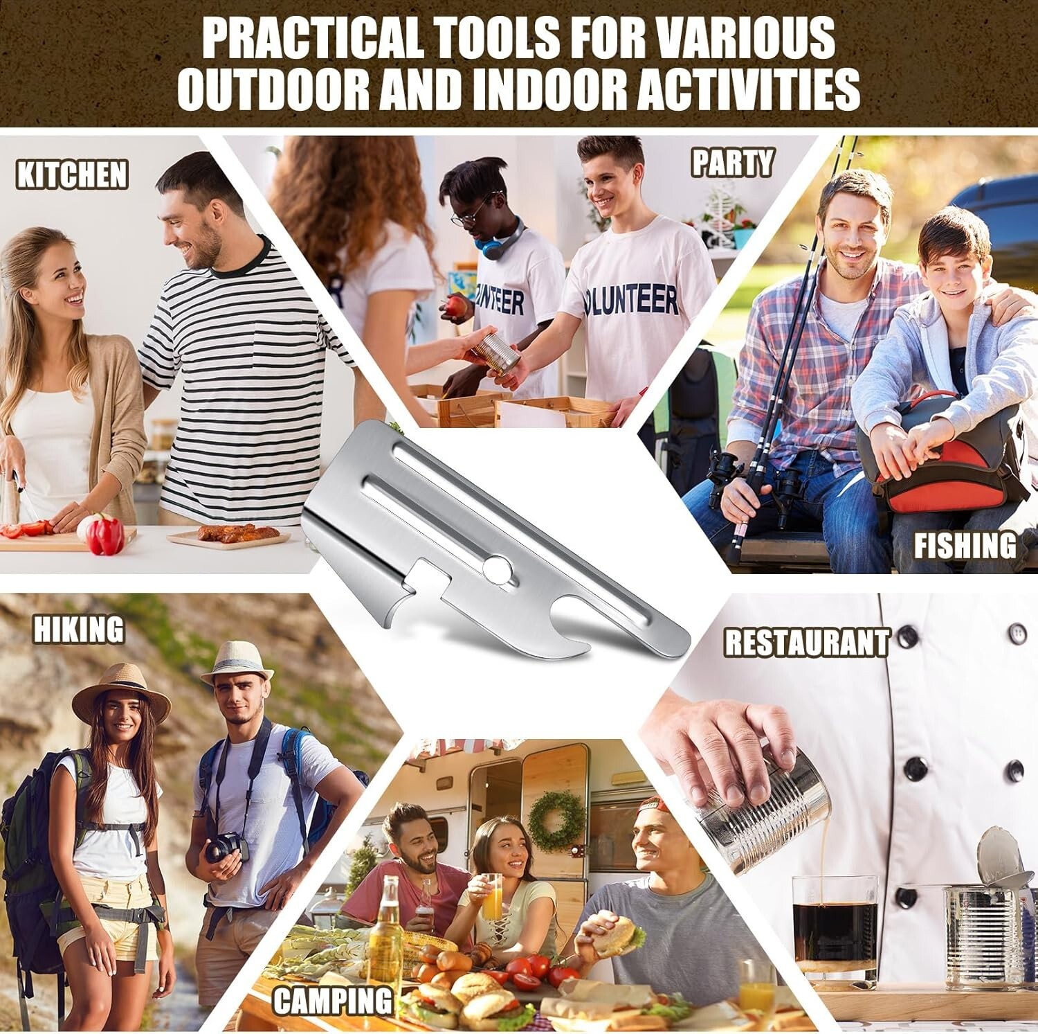 P-38 and P-51 Military Style Can Opener Kitchen Travel Camping Survival-20 Pcs