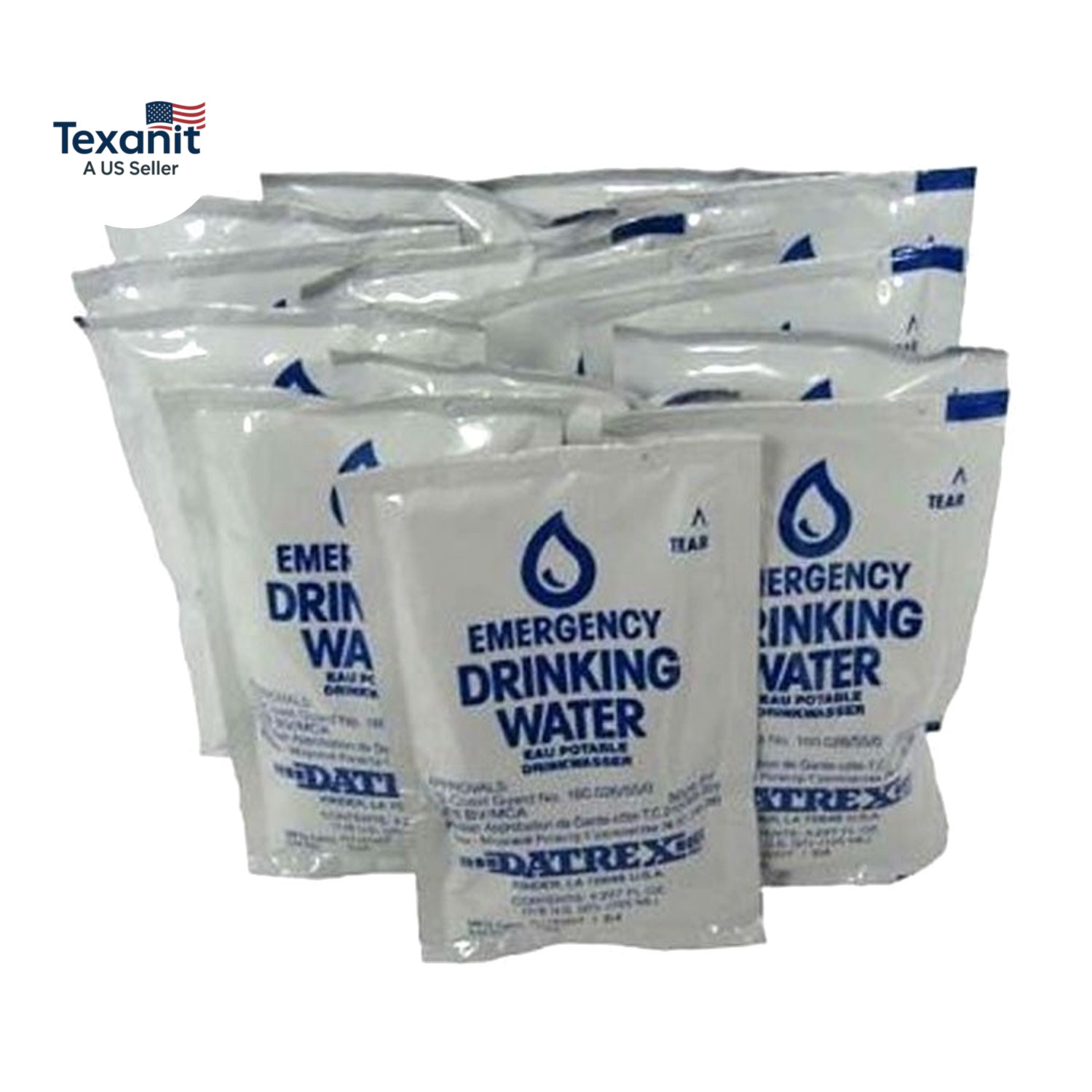 Emergency Water Packet 4.227 Oz – 3 Day/72 Hour Supply (18 Packs) , White