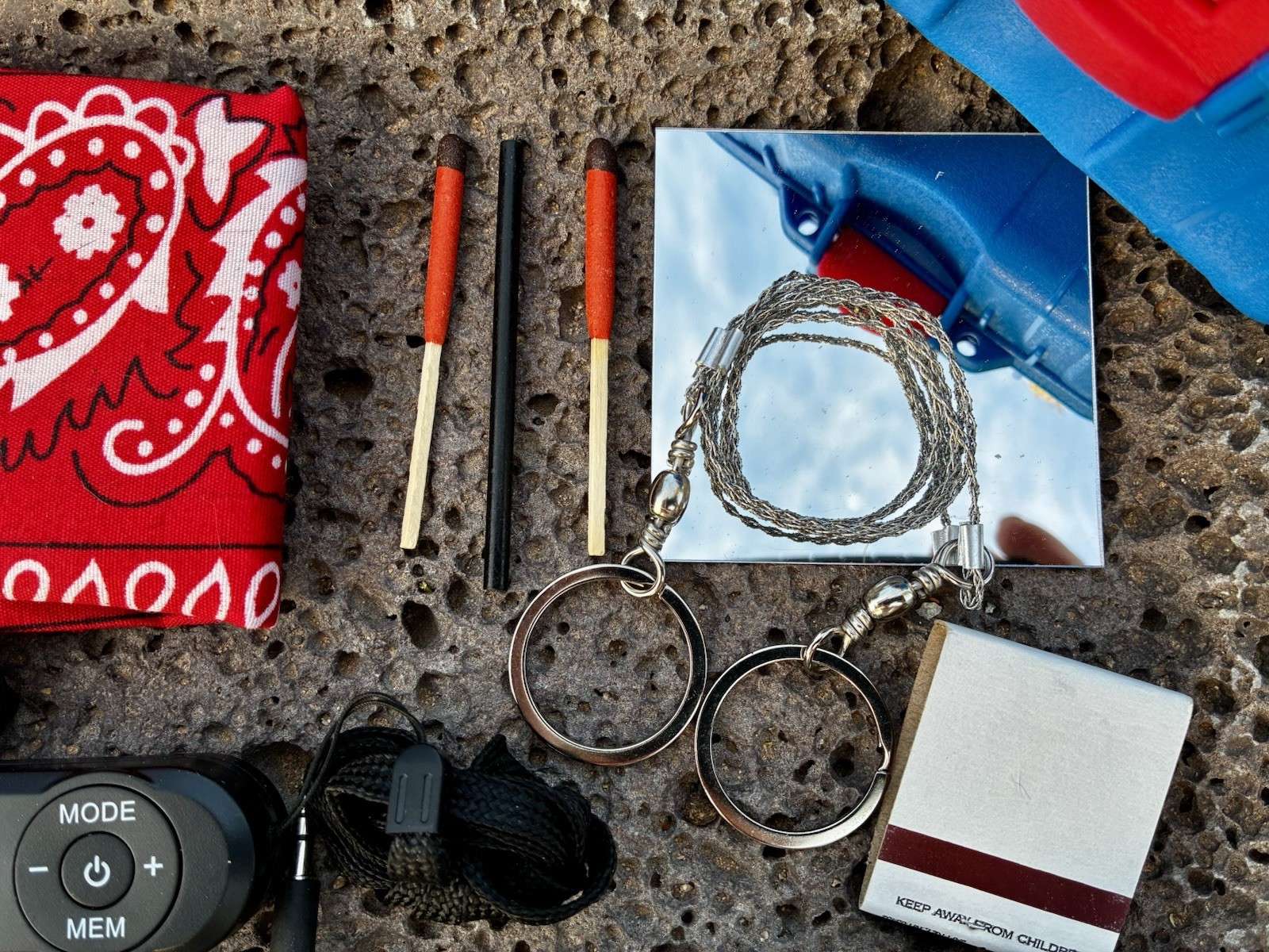 Survival Kit with Radio and Knife Camping Fishing Emergency Prep EDC